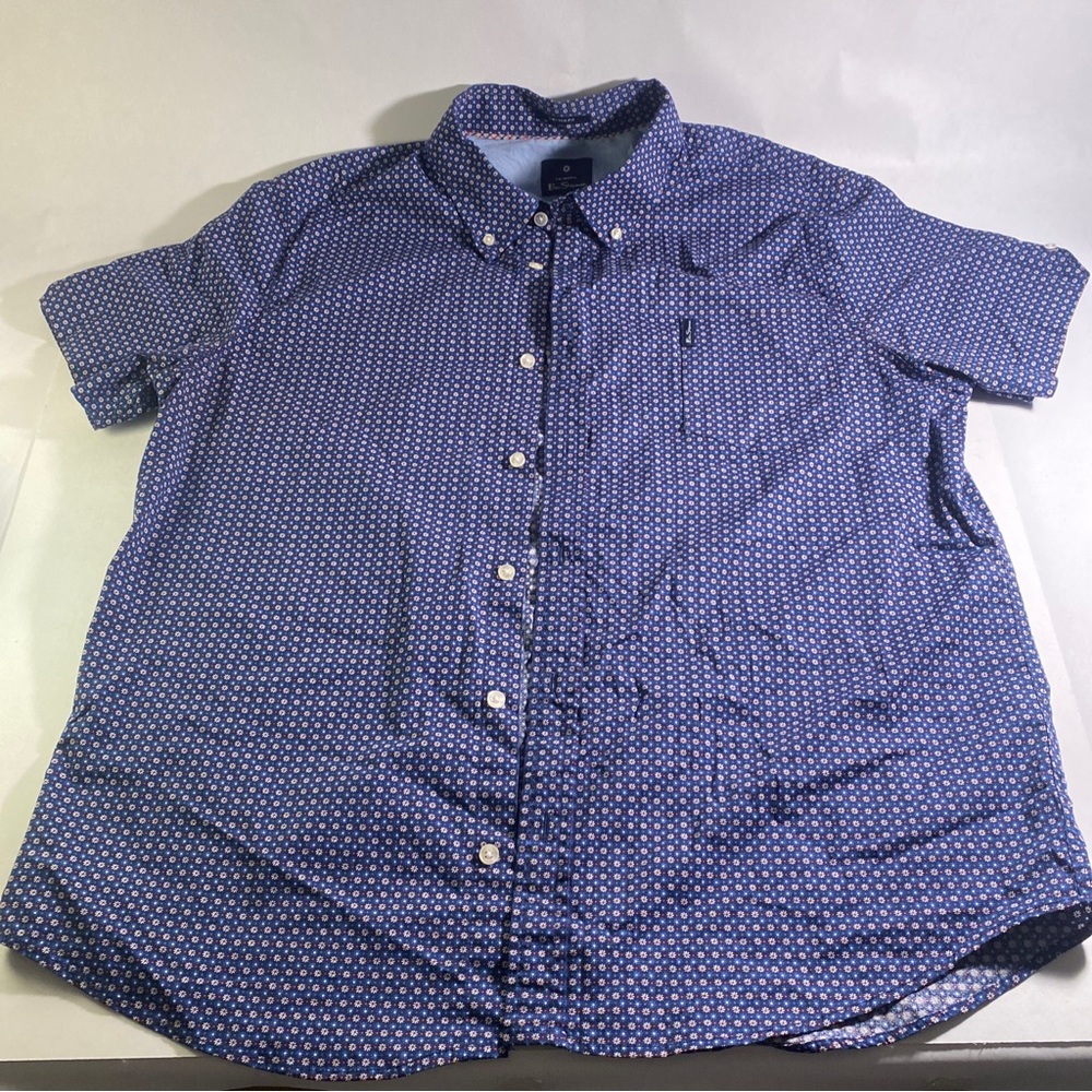 Ben Sherman Men’s Button Up Short Sleeve Casual Stretch Fit  Size XL